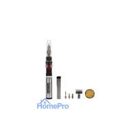 Butane gas soldering iron kit with adjustable flame, includes torch, three tips, etc.