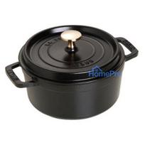 Kepimo Indas - Staub Apvali Ketaus Keptuvė 18 cm Juoda