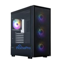 Zalman S6, ATX Mid Tower PC Case, 3 x 140mm FRGB Fans, 1 x 120mm FRGB Fans, Black