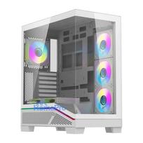Computer Case - DarkFlash K430, ATX, 6 Fans, USB-C, White