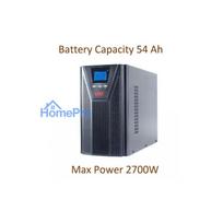 Professional Heating system pure sine wave UPS Inverter with battery 6x12V / 9Ah, 2700W, LCD display