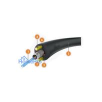 Outdoor optical cable - 8 fibers, Unitube, MicroDuct, 1000N, Single Mode, Diameter 5.2mm