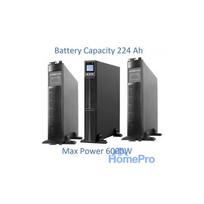 Professional Heating system pure sine wave UPS Inverter with battery 32x12V / 7Ah, 6000W, LCD display
