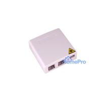 Wall socket for 2 fibers, 1 SC simplex adapter / 1 LC duplex adapter, 1 RJ45 / RJ11