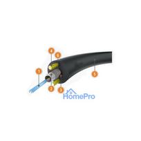 Outdoor optical cable - 8 fibers, MicroDuct, 1000N, Single Mode, Diameter 5.5mm, Span 40m