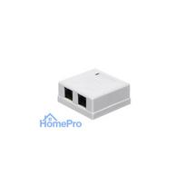 Surface-mounted computer socket CAT5E, two ports RJ45