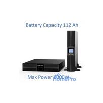 Professional Heating system pure sine wave UPS Inverter with battery 16x12V / 7Ah, 6000W, LCD display