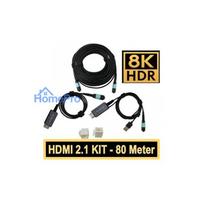 Professional Optical Bidirectional Cable Kit HDMI 2.1 AOC, 8K@60, 4K@120, length 80m