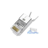Connector EZ RJ45 (EZ-RJ45 and Easy type) shielded for STP FTP CAT7 CAT6A LAN cable, Pass Through