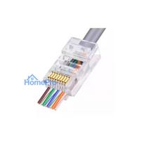 Connector EZ RJ45 (EZ-RJ45 and Easy type) for CAT5 LAN cable, Pass through