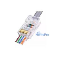 Connector EZ RJ45 (EZ-RJ45 and Easy type) for CAT6 LAN cable, Pass through
