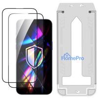LCD protective glass (2 pcs.) with applicator 3mk Hardy Hardura 9H Apple iPhone 17 Pro Max black