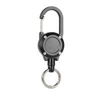 Heavy Duty Retractable Keychain Aluminum Zinc Zinc Alloy Retractable Key Clip Retractable Key Holder  Sports pilka