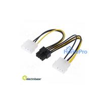 Cable: power supply, Molex Male plug x2, PCI-E 8pin Female, 0.15 m