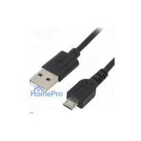 Cable, USB 2.0, USB A plug, USB B micro plug, nickel-plated, 0.6 m