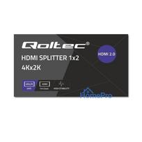 Qoltec 51797 Active HDMI Splitter 2 x HDMI 4K x 2K , 6Gb / s , 60Hz