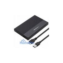 Qoltec Aluminum Enclosure 2.5" SATA USB 3.0 Black 52277