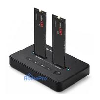 Qoltec 52366 M.2 NVMe SSD Docking Station , PCIe , USB-C , 20Gb / s , DUAL 2 x 8TB , Offline cloning