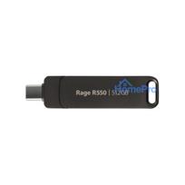 USB Flash Drive - Patriot Rage R550 512GB 100MB / s USB A+C Swivel Black