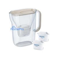 Brita Style Essential filter jug + 2 Maxtra Pro Pure Performance filter cartridges (sand-coloured)