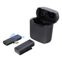 Wireless lavalier microphone Type C with charging case S11 black