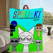 Sprunki Incredibox žaidimo pledas Odai draugiškas komfortas šiltas minkštas pliušinis pledas tinkamas sofai svetainei biurui miegamajam 80x60in