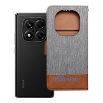 Flip case for Xiaomi Redmi NOTE 14 PRO 4G Jeans Book gray