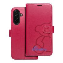 Flip case for Samsung A36 5G Mezzo Book teddy bear magenta