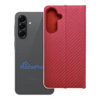 Flip case for Samsung A56 5G Luna Book Carbon red