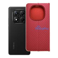 Flip case for Xiaomi Redmi NOTE 14 PRO 5G / 14 PRO PLUS 5G Luna Book Carbon red