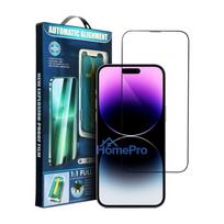 5D Full Glue Tempered Glass for iPhone 16 PRO MAX / 17 PRO MAX / 18 PRO MAX with applicator black