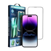 5D Full Glue Tempered Glass for iPhone 15 PRO MAX with applicator black