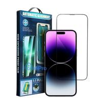5D Full Glue Tempered Glass for iPhone 15 PRO with applicator black
