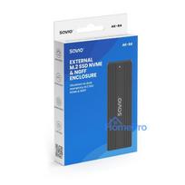 SSD Enclosure - SAVIO AK-84 M.2 SSD 10Gbit/s USB Type-A Type-C Black