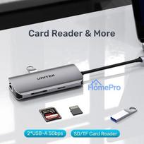 UNITEK ACTIVE HUB USB-C 2X HDMI 4K, RJ45, PD 100W