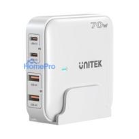 GaN network charger - Unitek P1228AWH01-EU , 70W 2x USB-C 2x USB-A