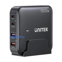GaN network charger - Unitek P1229ABK01-EU , 100W 2x USB-C 2x USB-A