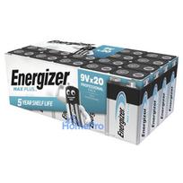 Energizer Max Plus 6LR61 9V block batteries 20 pcs. in a box