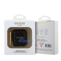Guess Apple AirPods 1 / 2 PU Grained Classic Logo Case Black