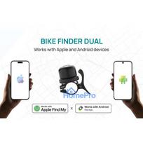 XD Connects Bike Finder Dual Bike Bell with Tracker - Apple & Android Find (IPX6) P301.1401