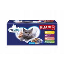 PREVITAL Mega Box Veal, salmon, liver, chicken - wet cat food - 40X100g