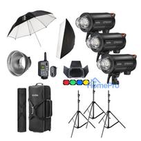 Studio Flash Kit - Godox QT600IIIM D Trio Studio Kit