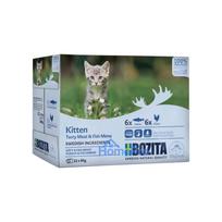 BOZITA Kitten box Meat and fish chunks in sauce - wet kitten food - 12x85g