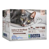BOZITA Sterilised Meat menu Box - wet cat food - 12x85g