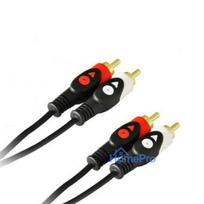Libox LB020 2x RCA to 2x RCA Audio Cable 3m golded platted connectors Black