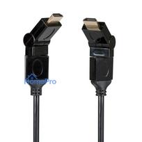 Libox LB0068 Hdmi 1.4 Cable 1.5m male / male with angle regulation 4K 340MHz 3D HDR ARC 10Gbps Black
