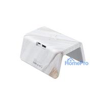 Charger - Havit W320 6-in-1 Fast Charging with RGB Lighting, Alarm Clock, USB Ports, LED Display, Marble