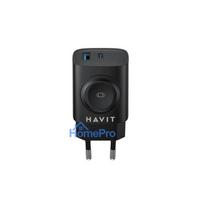 Havit UC132 EU - GaN 22 W dual-port charger with wireless charging option, black
