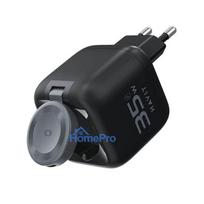 Charger - Havit UC250 A-EU 35W GaN Travel with 0.7m Cable Black
