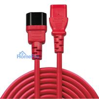 Extension cord - C14 to C13 0.5m 10A / 250V Red